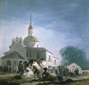 La ermita de San Isidro el dia de la fiesta Francisco de Goya